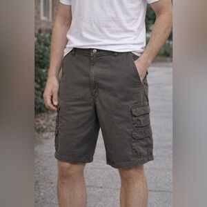 Y2K Wrangler Gray Cargo Shorts Streetwear Vintage Men’s 36